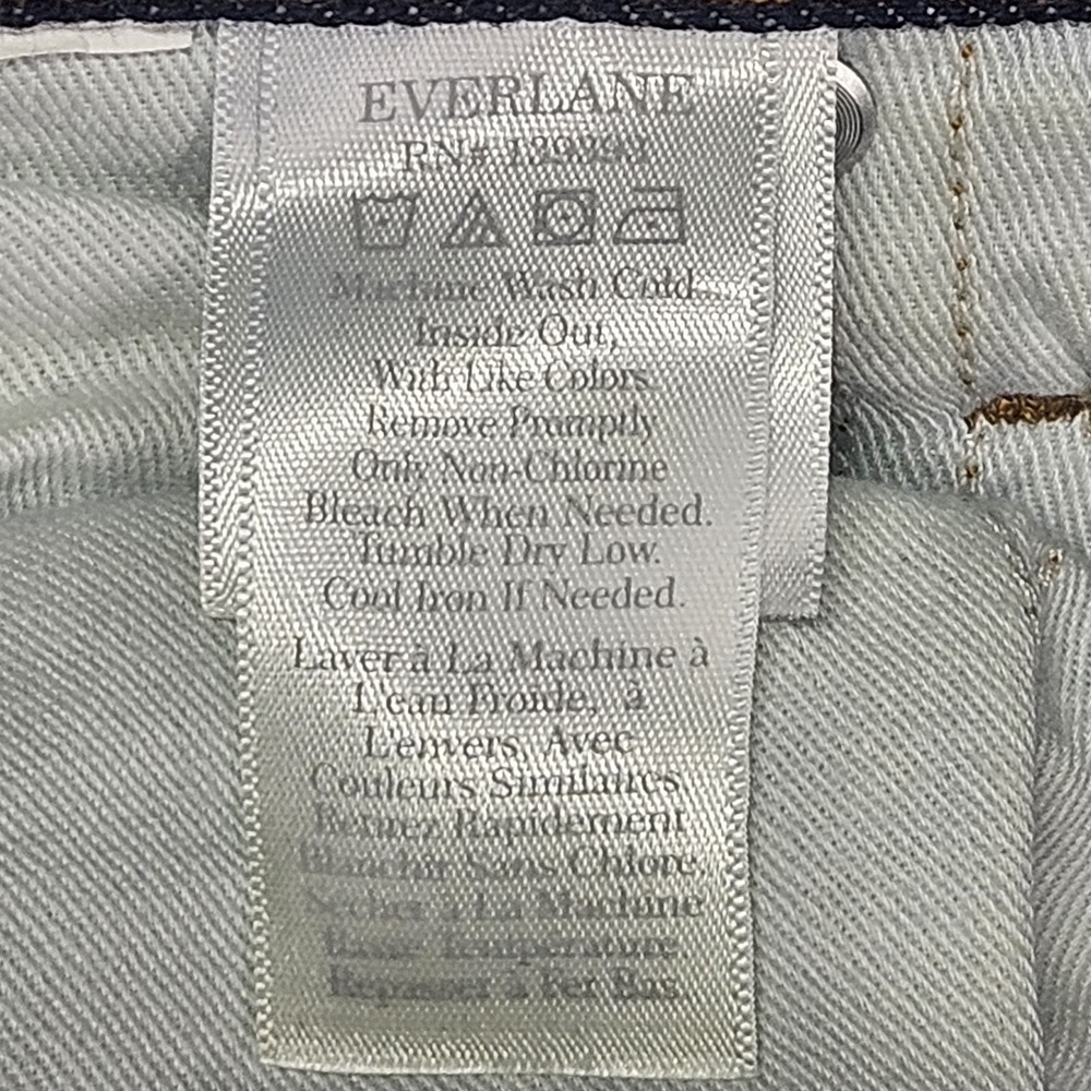 Everlane Slim Fit Jeans Men's 35x34 Dark Wash Organic Cotton Stretch Denim - Picture 10 of 12